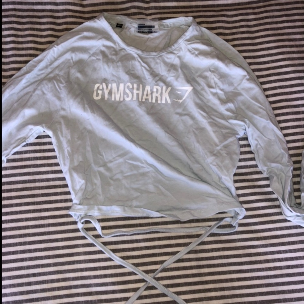 Gymshark Cropped Long Sleeve Tie Waist Tee